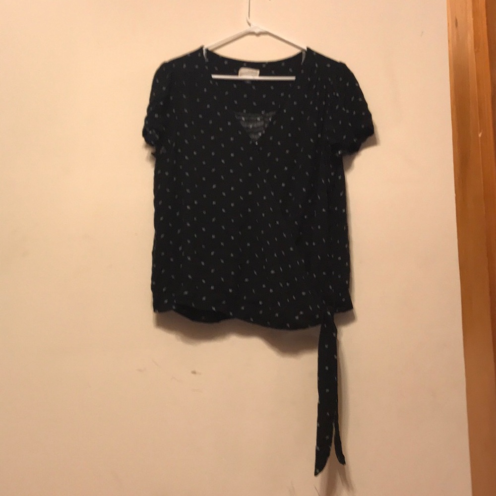 Short Sleeve Wrap Shirt